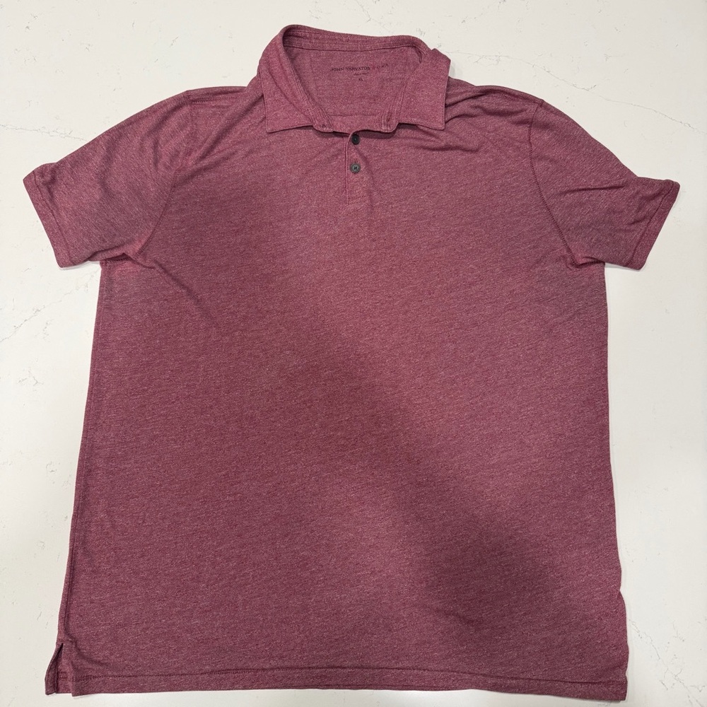 John Varvatos Burgundy Polo Shirt XL